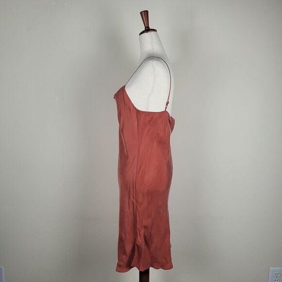 J. Crew Dress Womens 8 Orange Gwen Cupro Blend Mini Slip Wildfire Short BI679 - Picture 6 of 12